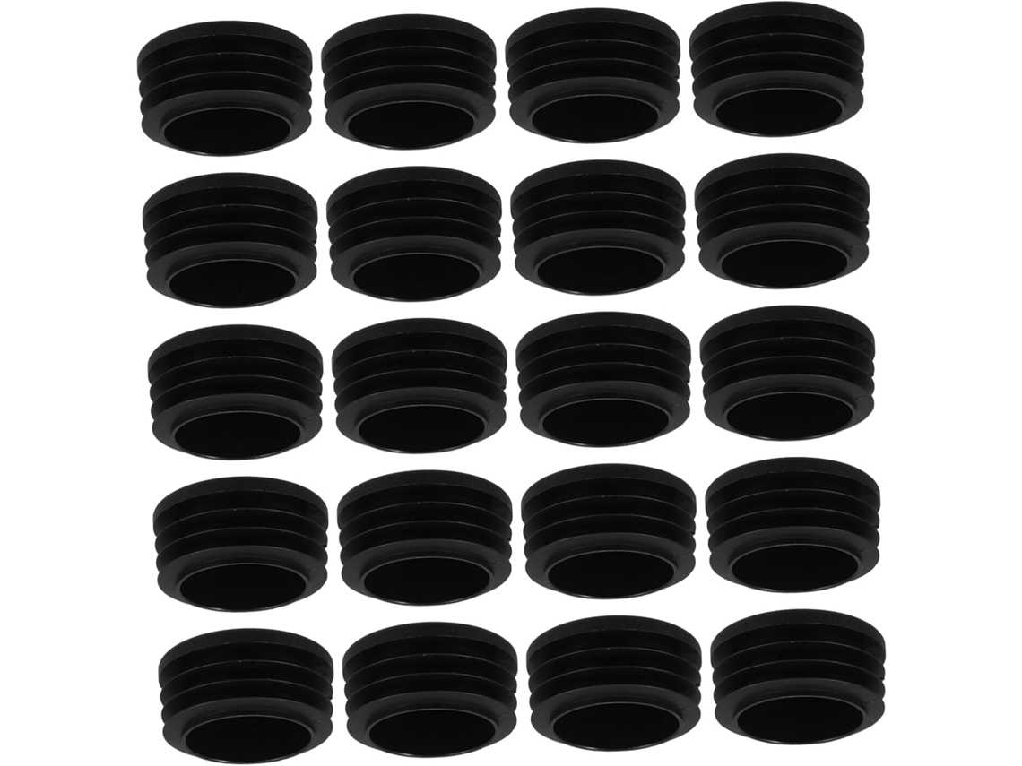 Tampas De Extremidade Plástico Preto Nolitoy, Design Antiderrapante, Pacote Com 20 Unidades, Material De Nylon, Para