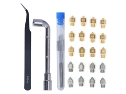 Kit de Limpeza de Bicos Mk8 para Impressora 3d com Agulha e Pinça Aço Endurecido e Cobre S/MARCA