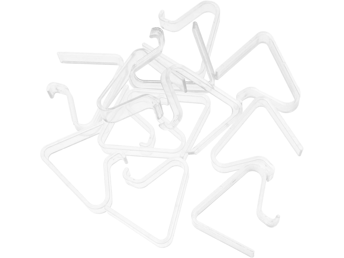 Conjunto de 12 prendedores de toalha de mesa em plástico ABS transparente, resistentes ao vento, ideais para piqueniques e piqueniques.