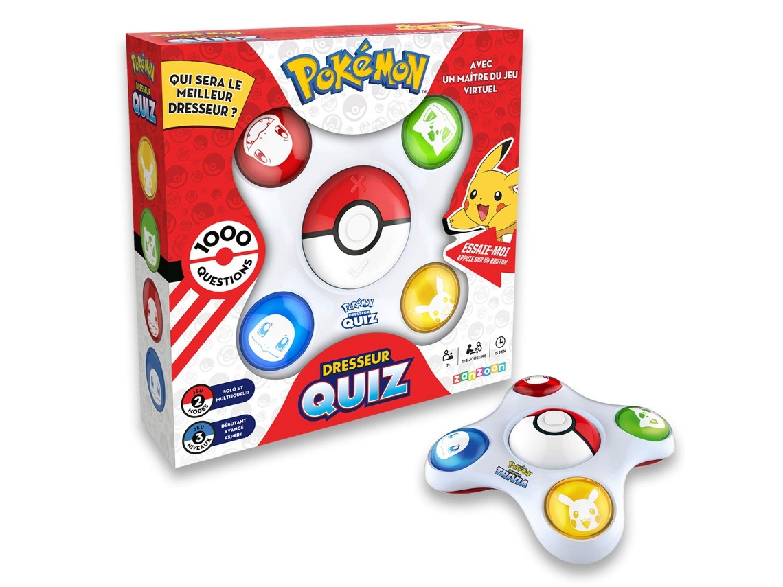 Jogo de Perguntas e Respostas POKÉMON Bandai Trainer Quiz Eletrónico  Interativo