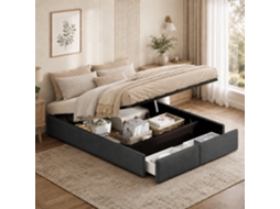 Cama de Casal 160x200 cm com Arrumação Hidráulica MEXUS