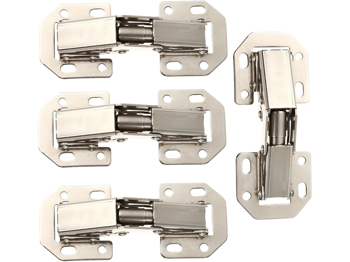 Conjunto De 4 Dobradiças Aço Reforçado Para Armários, Com Parafusos