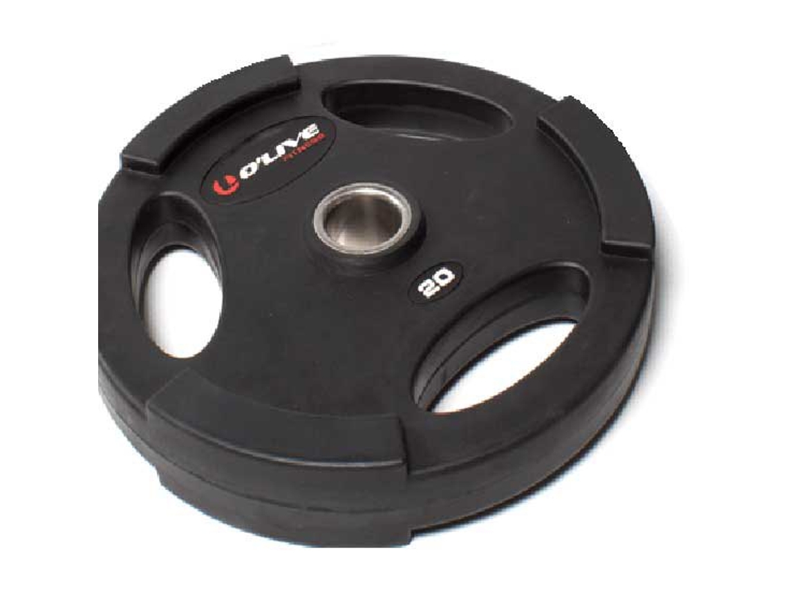 Placa de Peso de Borracha Olympique 20 kg Prateado 20 kgolive