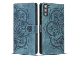 Capa De Celular De Couro Fosco Retrô Com Estampa De Mandala