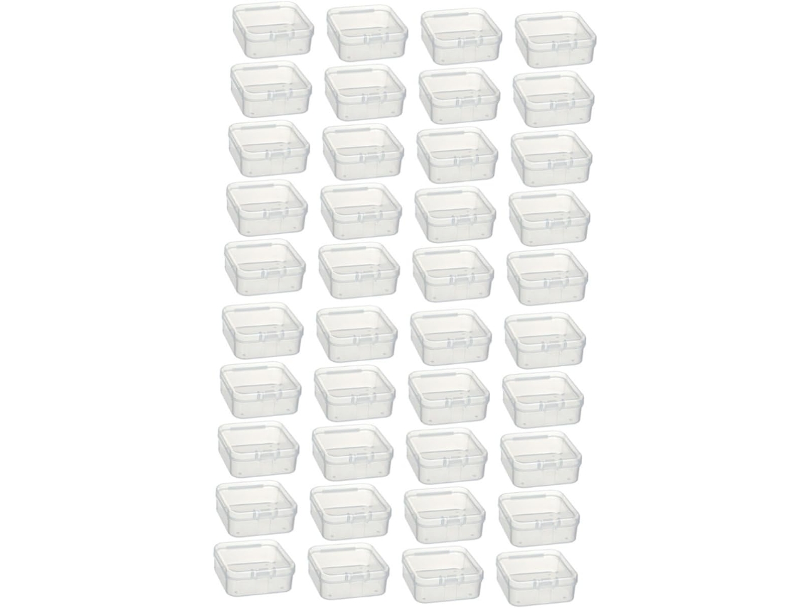 Nuobesty De 40 Caixas Organizadoras Transparentes Com Tampas Para Miçangas E Pequenos Objetos