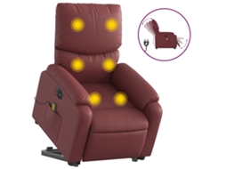 Electric Stand Up Massage Recliner Chair, Electric Stand Up Massage Recliner Chairs Vidaxl Vermelho Couro Artificial