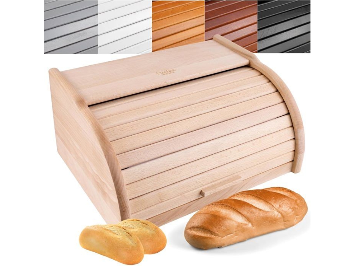 Caixa Para Conservar Pão, 38 × 28,5 × 17,5 Cm, Com Tampa, Para Bancada, Cozinha E Armazenamento Doméstico
