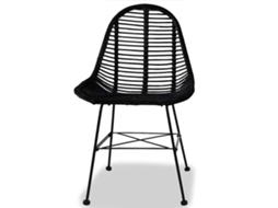 Cadeiras de Jantar 2 Pcs Vime Genuíno Preto MAISON EXCLUSIVE