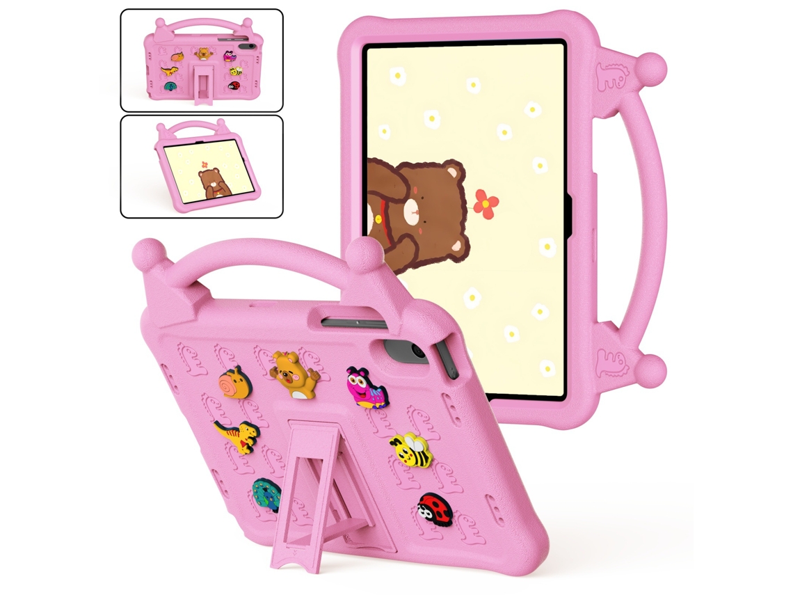 Capa Yuysan Para Samsung Galaxy Tab A9+ 11 Polegadas Eva Anti-choque Com Suporte E Pega Rosa