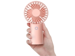 Mini Ventilador Portatil 5 20h Usb Recarregavel 3 Velocidades Rosa Yizhood