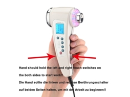 Dispositivo Ultrassônico Com Transdutor Duplo Fototerapia Endurecimento Da Pele Lifting Facial Tratamento Antienvelhecimento Branco Yizhood