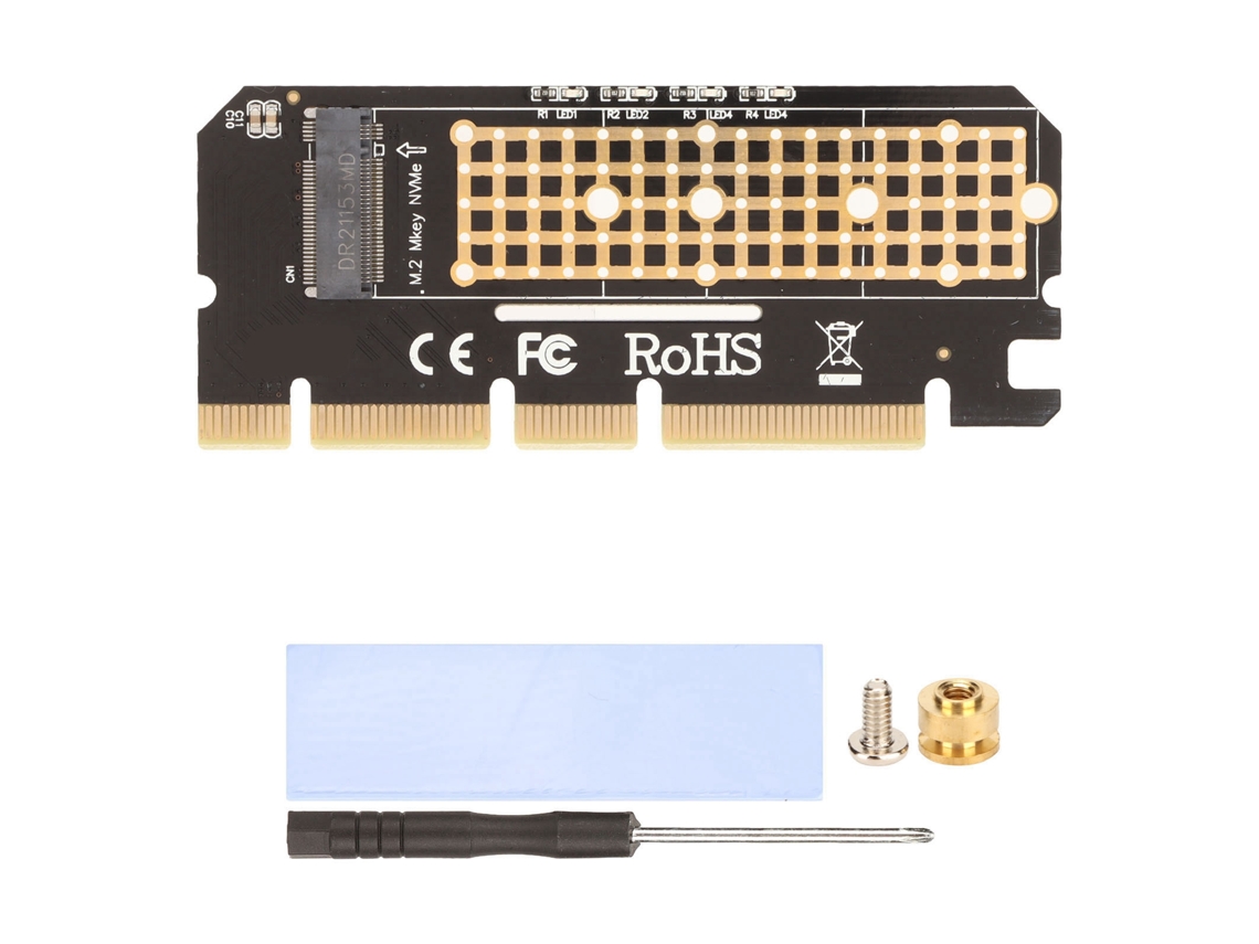 Placa Adaptadora M.2 Nvme Ssd Para Pcie3.0x16 Com Dissipador De Calor Expansão Nvme