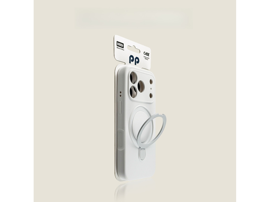 Capa Para Iphone 18 Pro Max Com Suporte Magnético , Compatível Com Magsafesilicone Branco Hexinyigjly