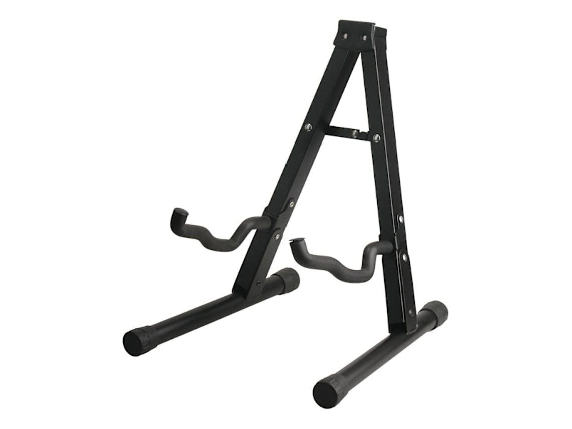 Suporte de Guitarra em Ferro Preto, Design Dobrável, Suporte Estável em Formato de a para Exibição de Baixo AQUAFORGE