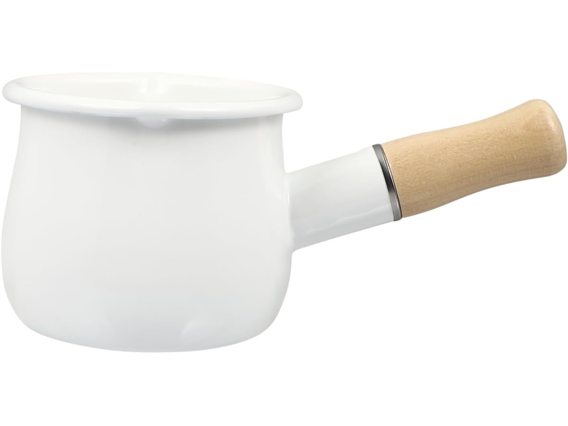 De Leite Esmaltada Para Cozinha, Pequena Caçarola Para Preparar Sopas E Pudins. Gokoco