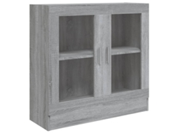 Vitrine Cabinet, Vitrine Cabinets Vidaxl Cinzeto Madeira Processada (n/a)