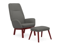 Relaxing Chair With Footstool, Relaxing Chair With Footstools Vidaxl Cinzeto Tecido