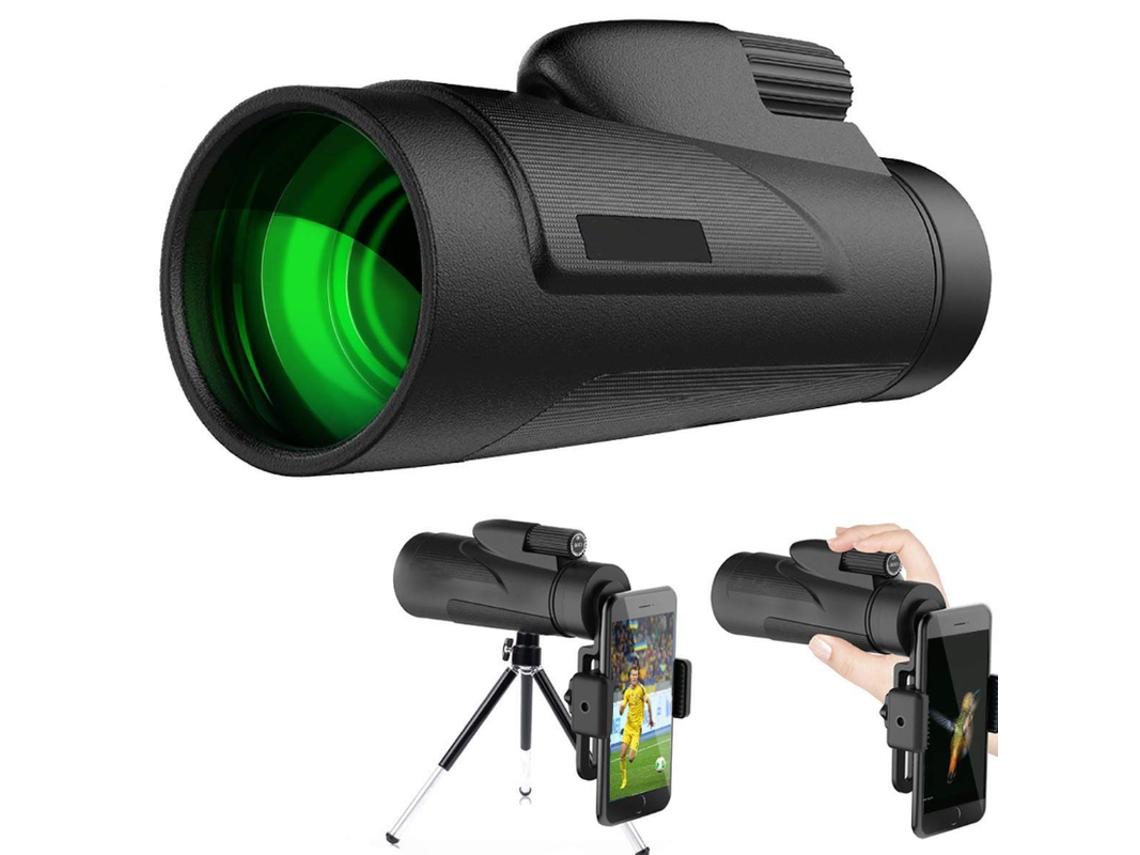 Telescópio Monocular 12x50, Hd High Power Bak4 Prism Monocular Monocular Impermeável, Preto Bestvite