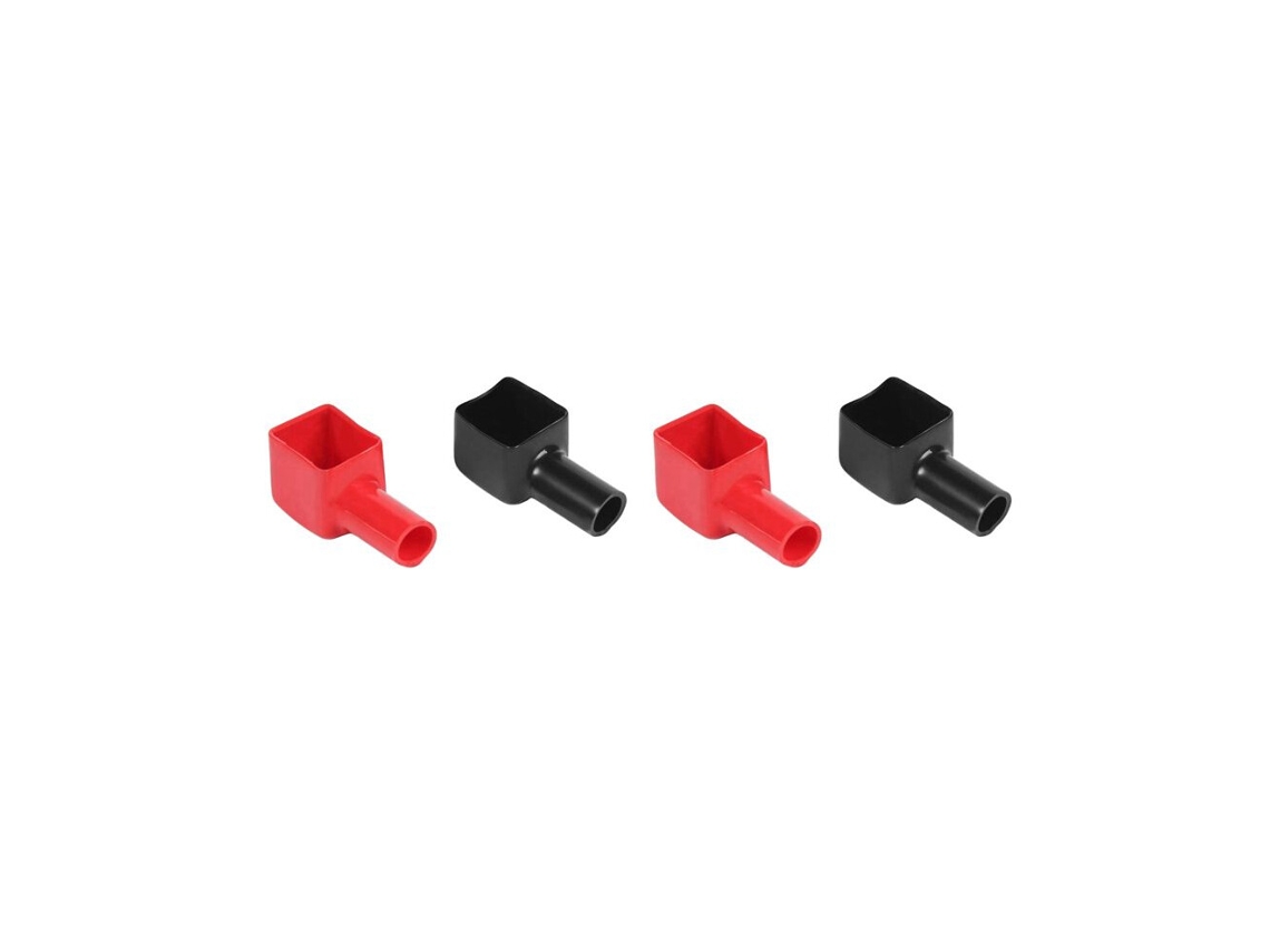 2 Pares de Capas Protetoras para Terminais de Bateria Tampas Isolantes para Polos Positivo e Negativo Previnem a Corrosão (vermelho + Preto)