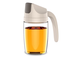 Ferramenta Pote de Óleo Vidro Abertura e Fechamento Automático Doméstico-300Ml-Bege Dispensador Azeite Garrafa para Cozi UISAVE