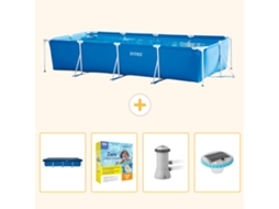 Intex Piscina Com Estrutura Retangular - 450x220x84 Cm - 5-peças S4