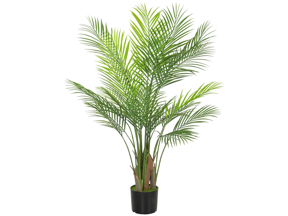 Palmeira Artificial Grande de 120 cm com Vaso, Decorativa Sini Tech Store