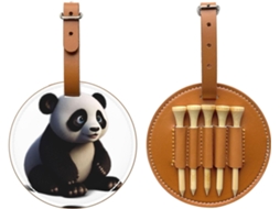 Bolsa para Tees de Golfe Red Panda, preta | S/MARCA