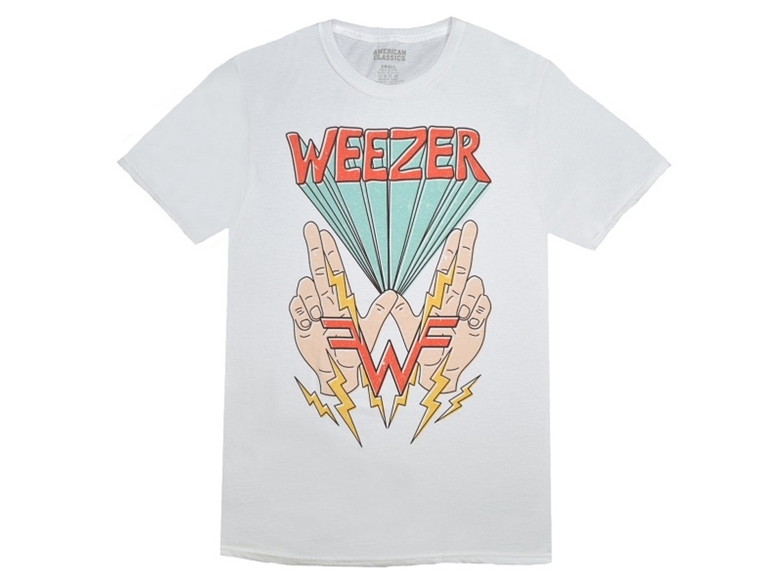 Weezer Hands Lightning T-shirt Unisex Adults Size:xxl