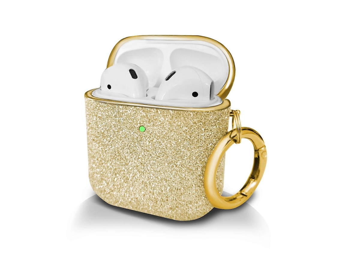 Capa Protetora Para Fones De Ouvido Sem Fio Com Glitter Em Pó Galvanizado Para Airpods 1/2