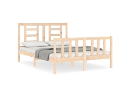 Cama Sem Colchão 140x200 Cm Madeira de Pinho Maciça MAISON EXCLUSIVE