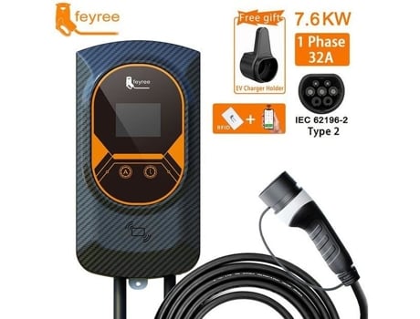 Estação De Carga 32a Carregador De Carro Elétrico Evse Wallbox 7.6/11/22kw Cabo Tipo 2 Iec62196 Controle App.bazarland30 P O S