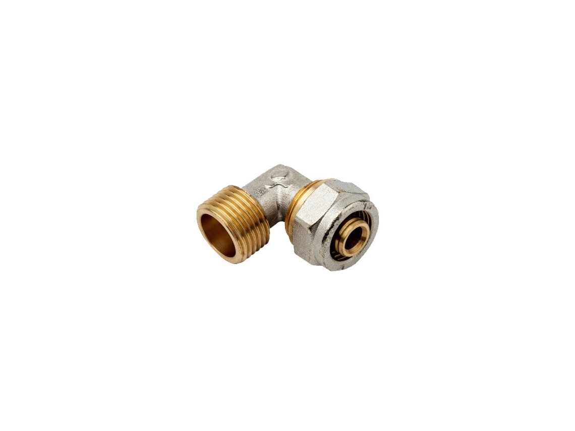 Cotovelo macho 1/2 para tubo de compressão multicamadas de 16 mm, sem necessidade de máquina de crimpagem, Suinga Gray