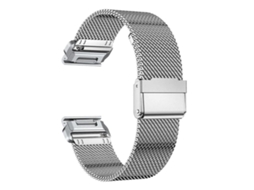 Bracelete para Garmin aço inoxidável milanês com fivela separada prateada XIAOMOYU