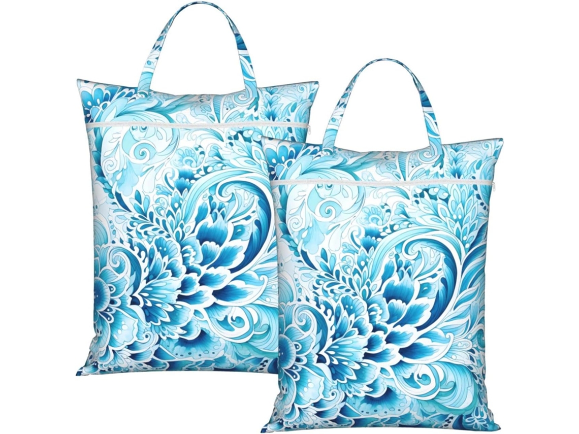Conjunto De 2 Sacos De Roupa Suja Para Viagem (aquarela E Flor