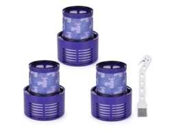 Kit De Filtros De Reposição V10 Total Clean Para Dyson, 3 Peças Com Escova De Limpeza