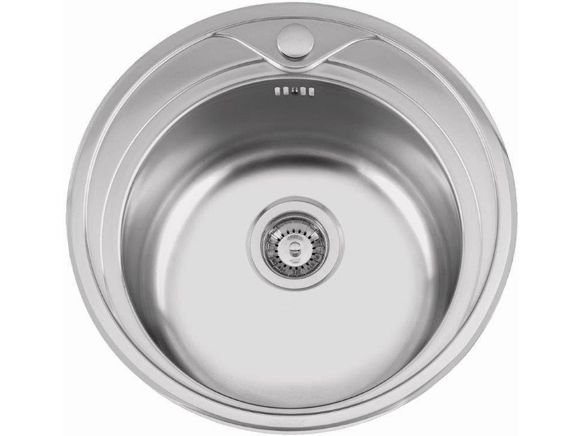 Lava Loiça RODI Pio Redondo Não Polido (Aço inox. - 17.5 x 51 x 51 cm)