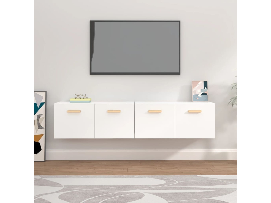 Vidaxl Armários Parede 2pcs 80x35x36,5cm Madeira Processada Branco