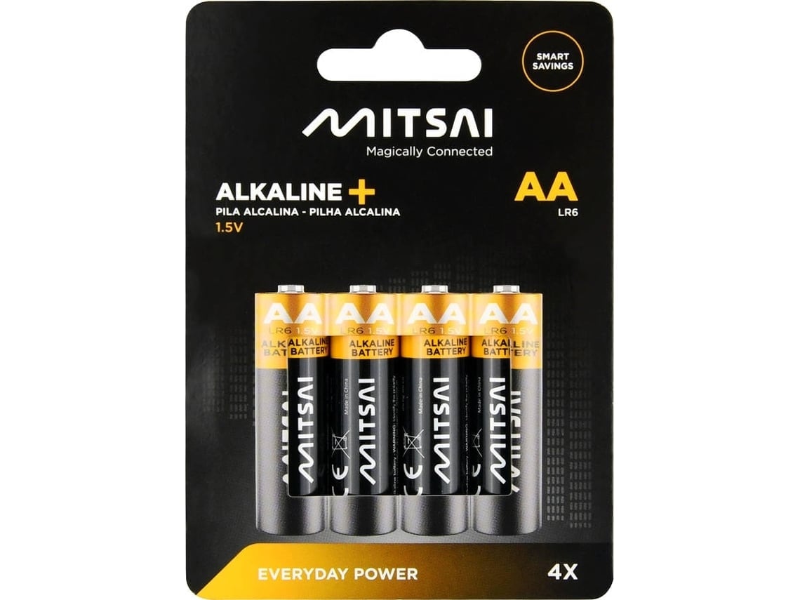 Pilhas Alcalinas MITSAI AA (Outlet Caixa Aberta - 4 Unidades)
