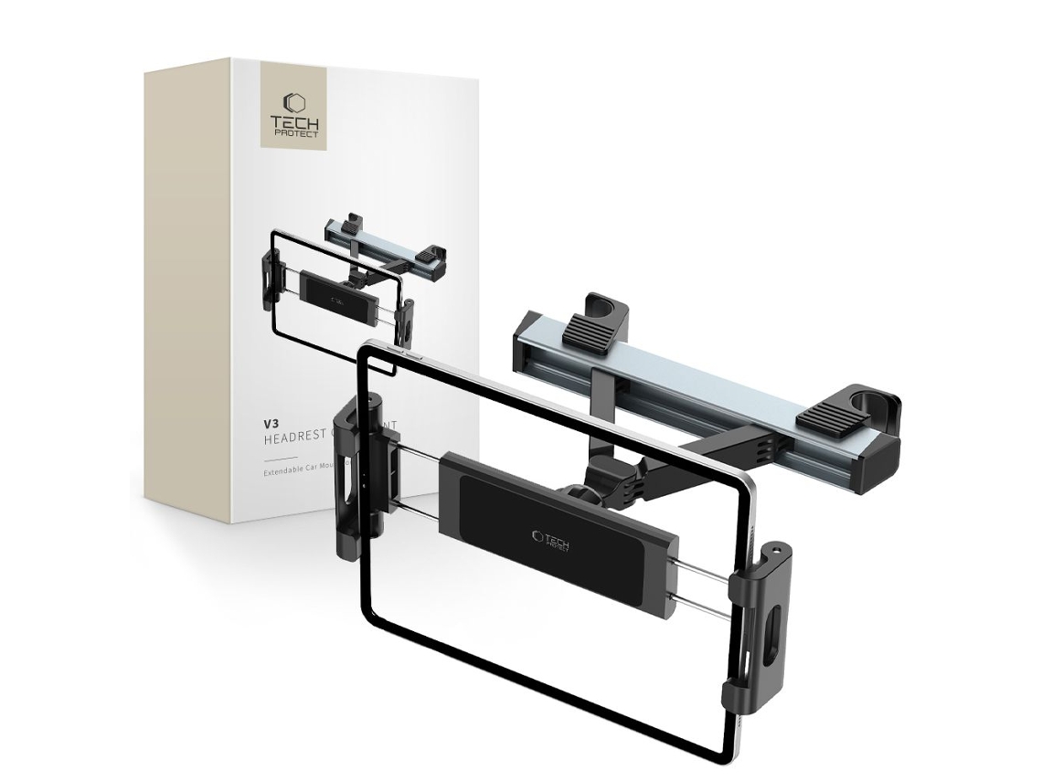 Suporte Para Tablet Tech-protect V3 Para Banco Do Passageiro Com Possibilidade De Ângulo De 360