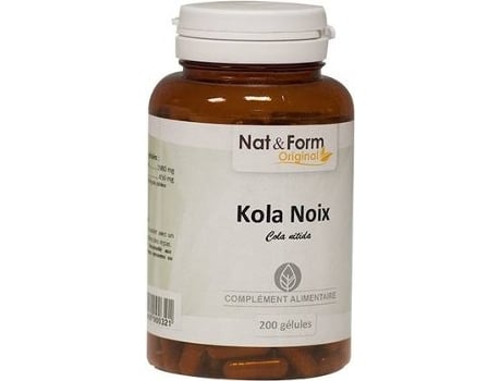Suplemento Alimentar NAT & FORM Nozes De Cola Originais (200 cápsulas)