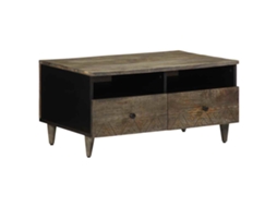 Vidaxl Mesa Centro Cinzento Claro 80x54x40 Cm Madeira Mangueira Maciça