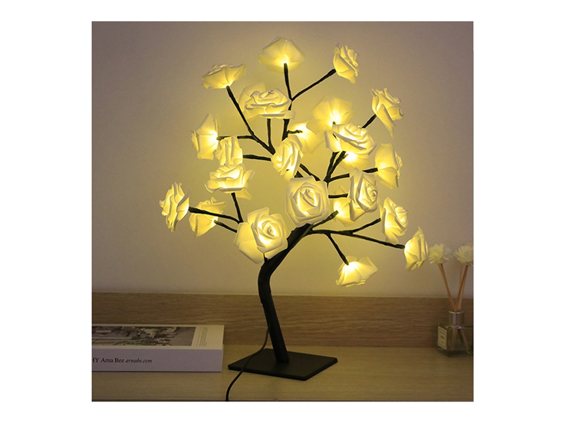 Lâmpada Bonsai Led Mesa Usb 24 Luzes Brancas Natal