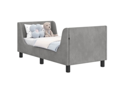 Estrutura de Cama para Criança com Cabeceira Cinzento Claro MAISON EXCLUSIVE