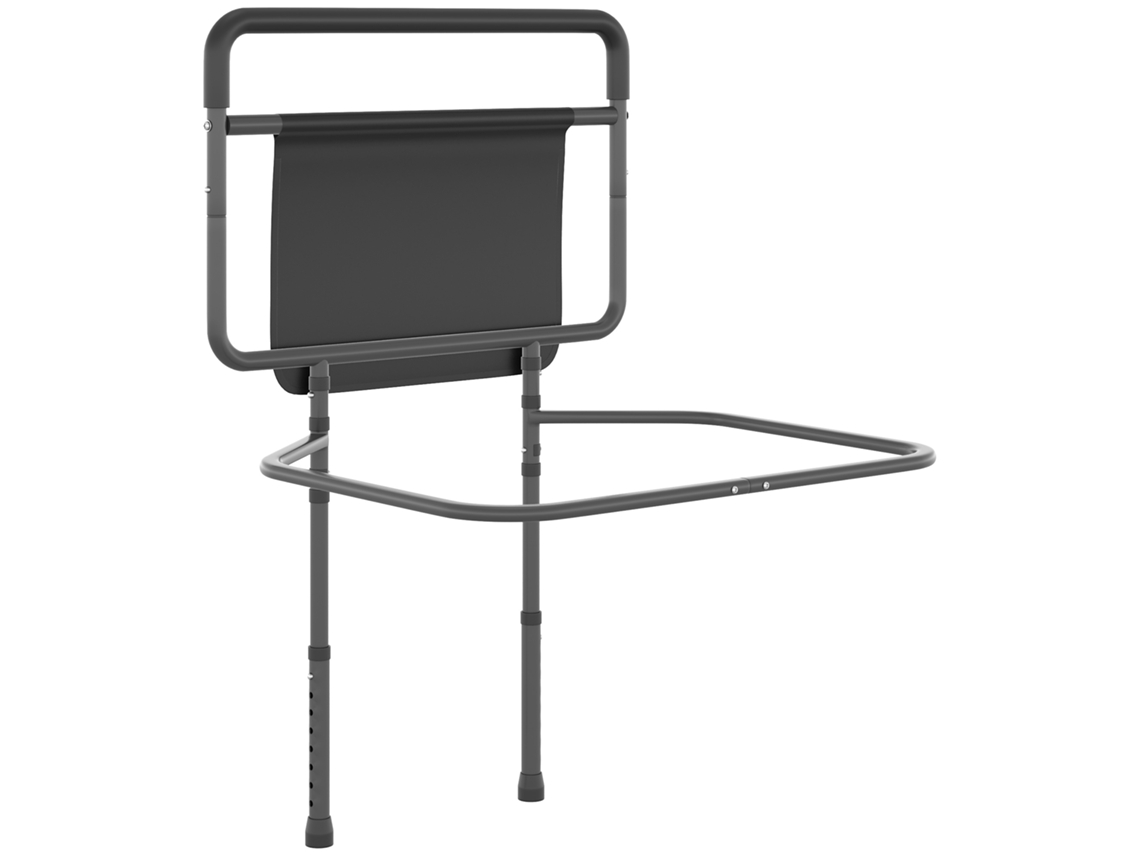 Grade de proteção para cama de adulto, barra de apoio ajustável com bolso de armazenamento, 71x61x86 (104 cm), cinza BTFORUS