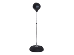 Saco de Pancadas de Pé Ajustável 126 144cm (com Luvas, Bomba e Base de Peso, Preto)