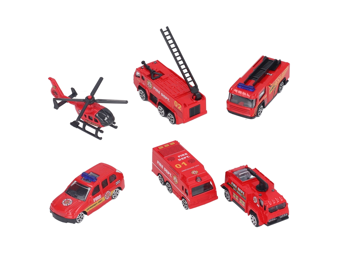 Mali 6 Pcs Caminhão de Bombeiros Mini em Liga Brinquedo Educativo Presente para Crianças
