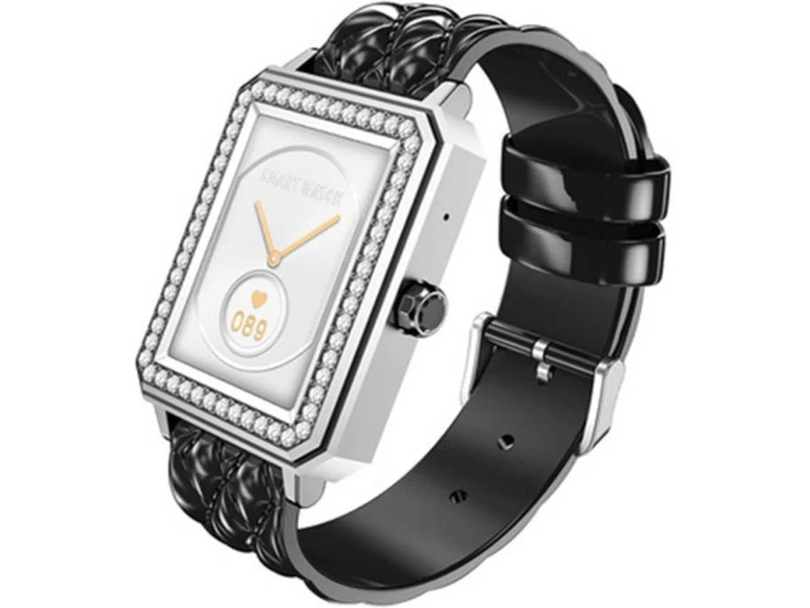 Smartwatch Feminino 1.65 Tela Touch Bluetooth Chamadas Rastreador Fitness Monitor Resistente À Água Monitor de Passos Sono Calorias Branco Bestvite