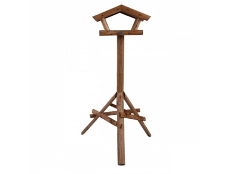 Abrigos Para Animais Comedouro Em Pé L 60,8 XL 67,5 XH 120 Cm Marrom Bege Ac Déco