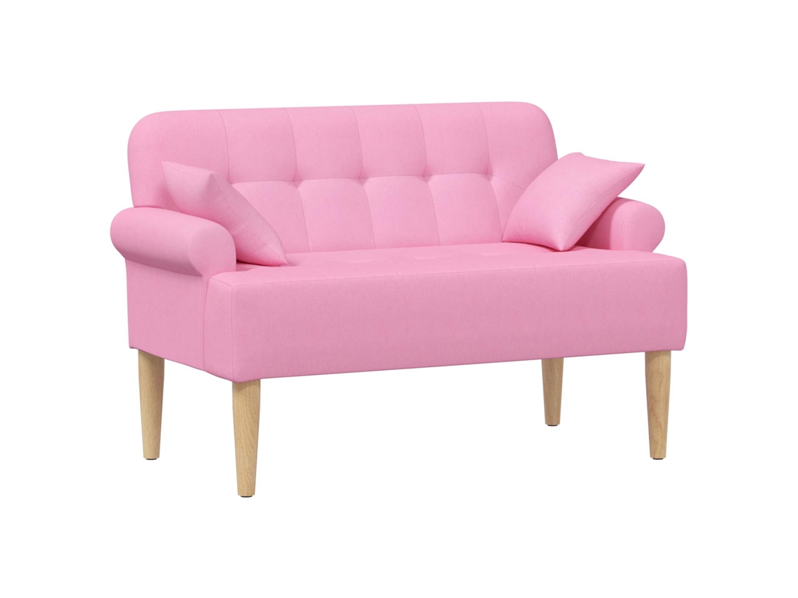 Conjunto 1 Móveis Modernos Vidaxl Rosa Tecido (120 X 65 X 79 Cm)