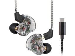 Fones De Ouvido Com Fio Aoresac Cavidade Policarbonato Curada Por Luz Uv, Bobina Móvel De Circuito Magnético Duplo 10mm